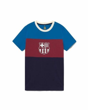Barcelona Kortærmet Fodbold Shirt Til Mænd Blå