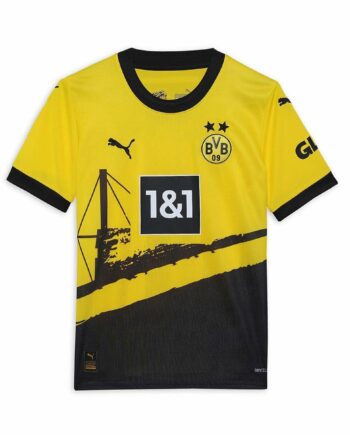 Puma Bvb Home Jersey Replica Kortærmet Fodboldtrøje Til Børn 116