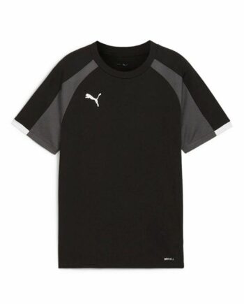 Puma Individualliga Kortærmet Fodboldtrøje Til Børn Sort