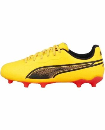 Puma King Match Fodboldstøvler Til Børn Gul Orange