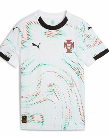 Puma Portugal Away Repl Kortærmet Fodboldtrøje Til Børn Hvid